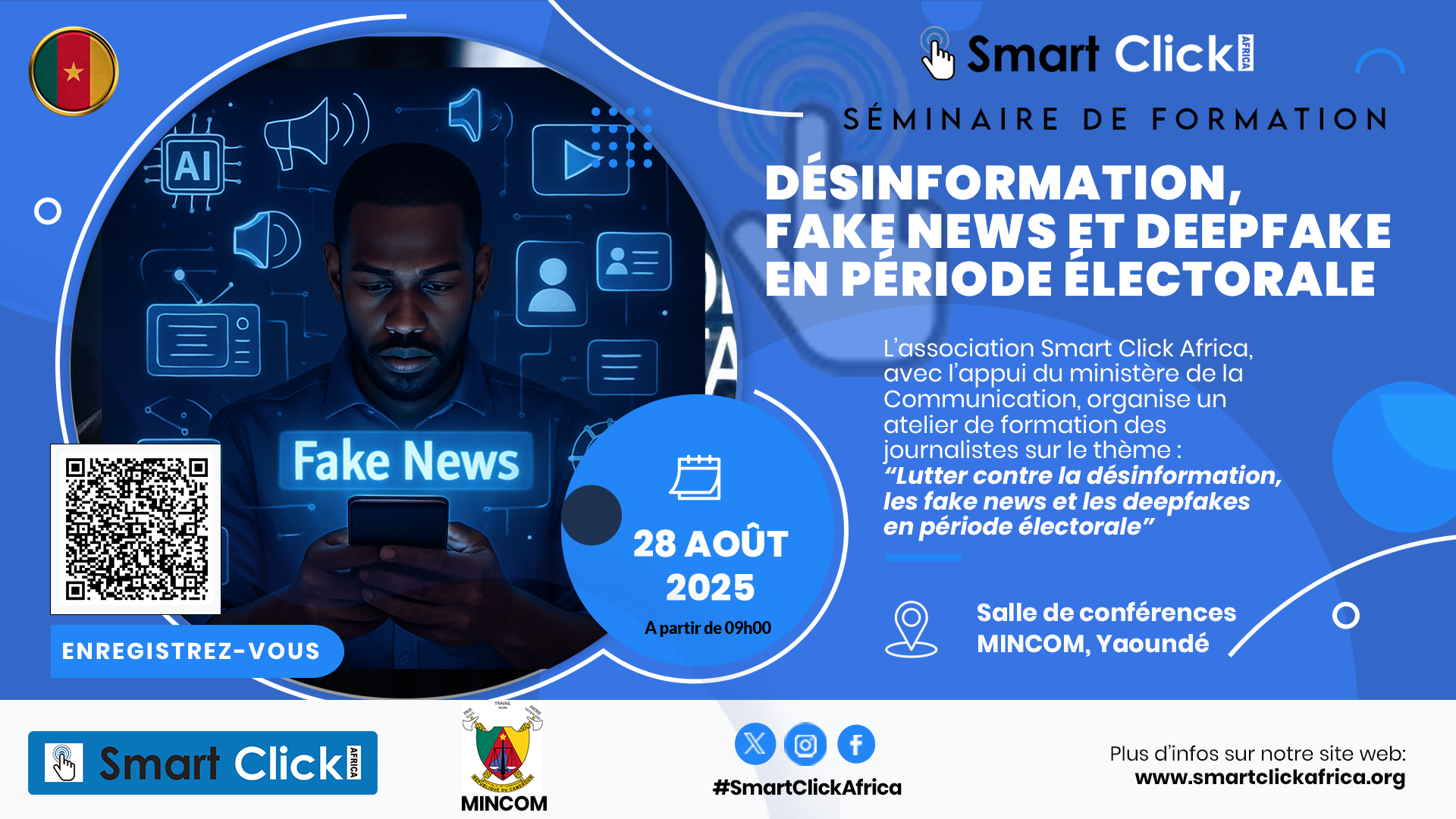 Appel à candidatures – Formation des journalistes : Lutter contre la désinformation, les fake news et deepfakes en période électorale