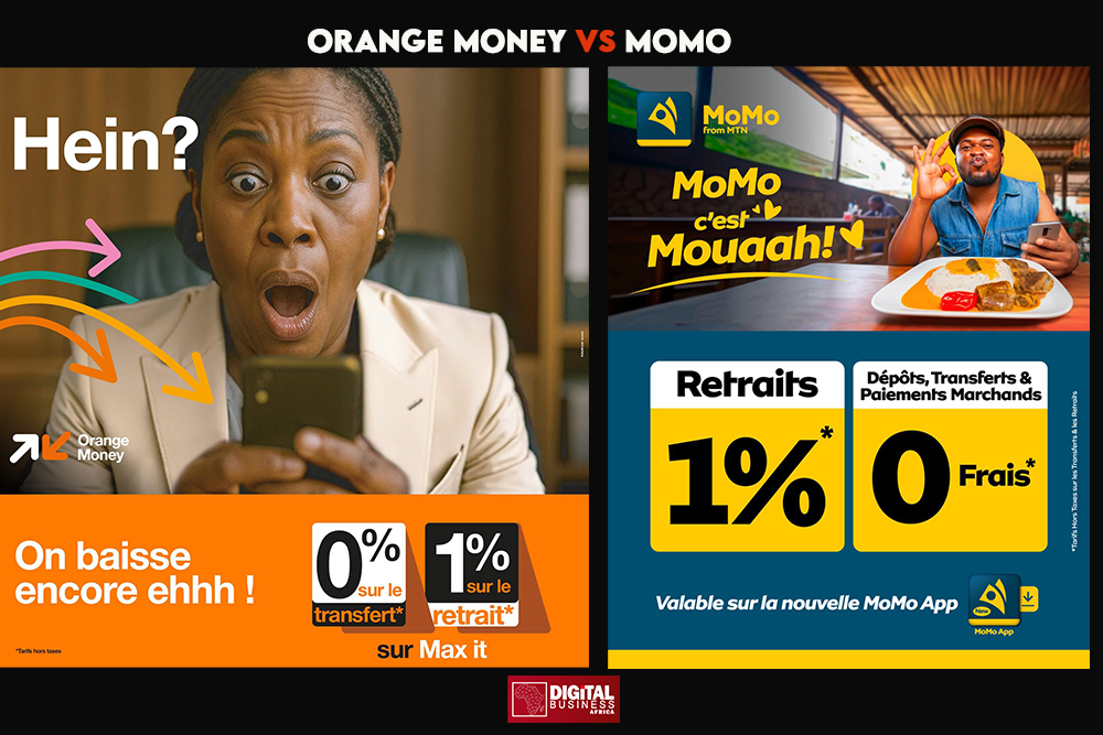 Comparatif – Paiement mobile au Cameroun : Orange et MTN appliquent 1 % de retrait dès 5 000 F.CFA via leurs apps Max it et Momo App